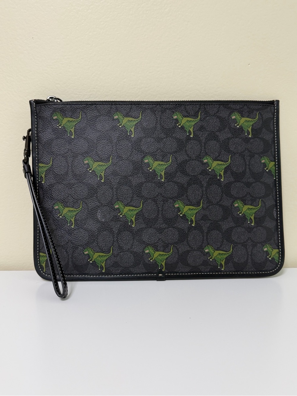 Coach REXY Charter Pouch in Signature Canvas with Rexy Print